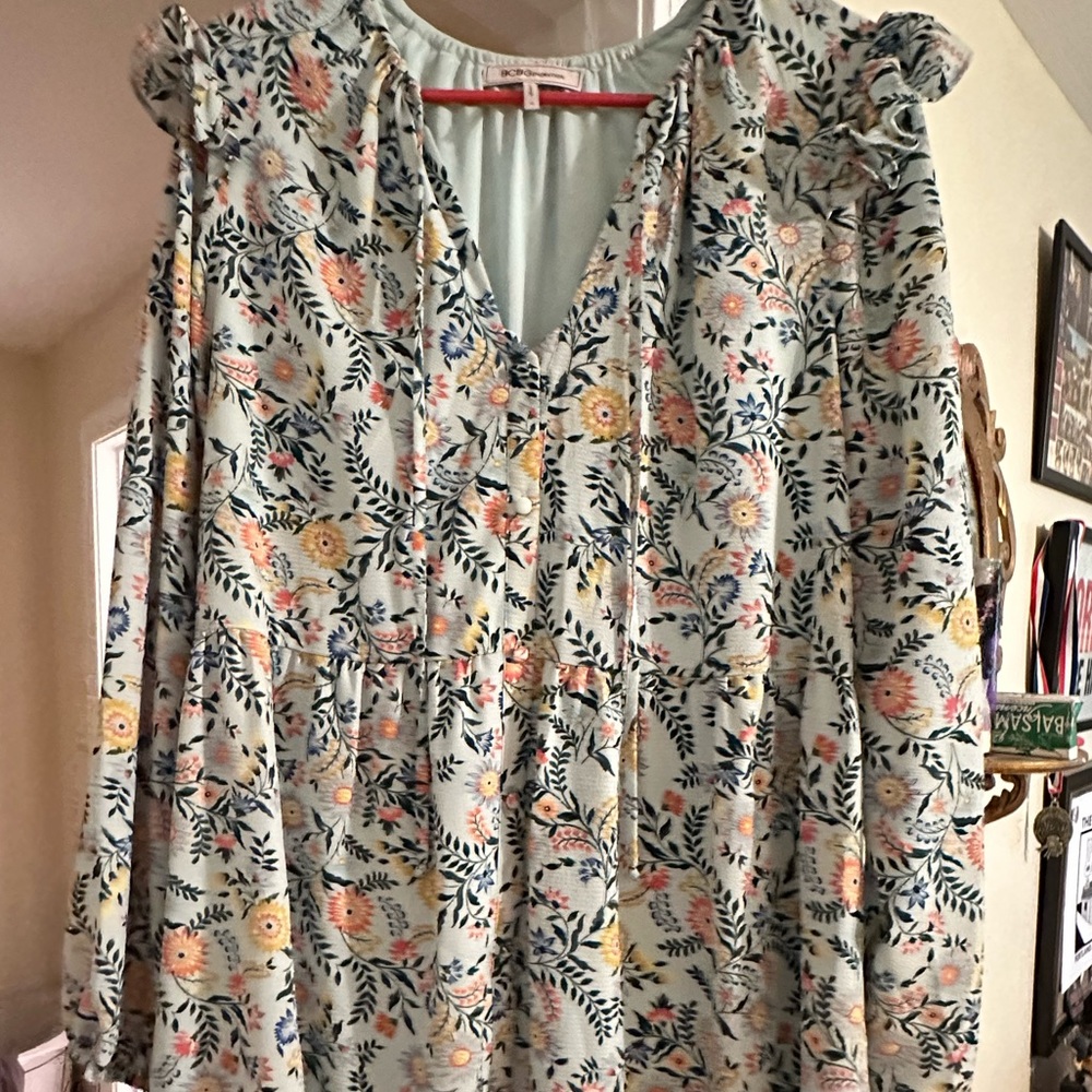BCBGeneration Ruffled Floral Print Mini Dress - Picture 3 of 6